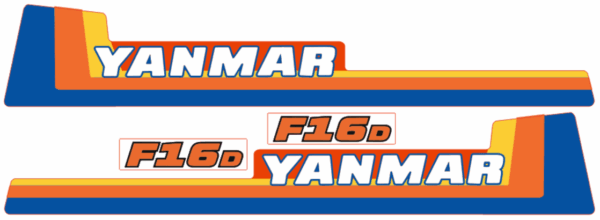Set Adesivi decalcomania cofano Yanmar F16