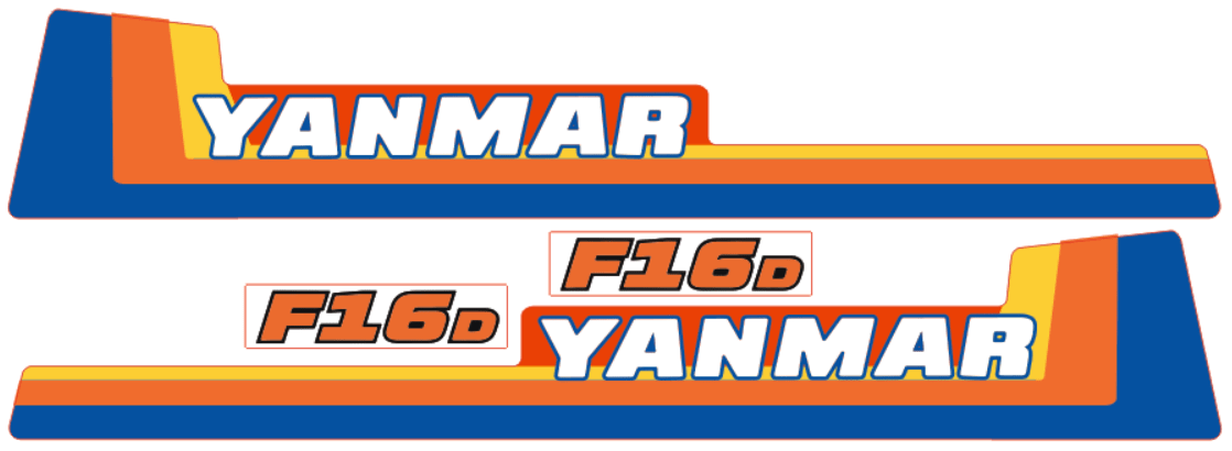 Set Adesivi decalcomania cofano Yanmar F16