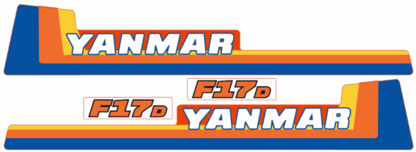 Set Adesivi decalcomania cofano Yanmar F17