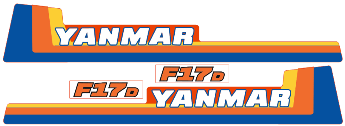 Set Adesivi decalcomania cofano Yanmar F17