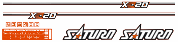 Set Adesivi decalcomania cofano Kubota Satrun X-20