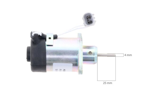 Solenoide di arresto 12V Kubota D1503, V2203, V2403, V2607, V3300, V3307, V3600, V3800, - immagine 2