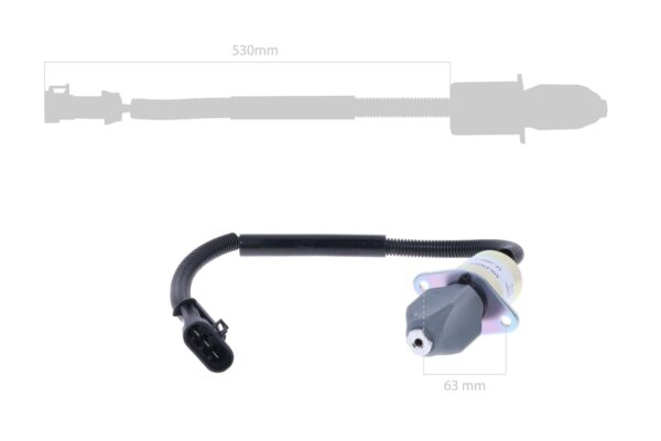 Solenoide di arresto Kubota V2203 - immagine 2