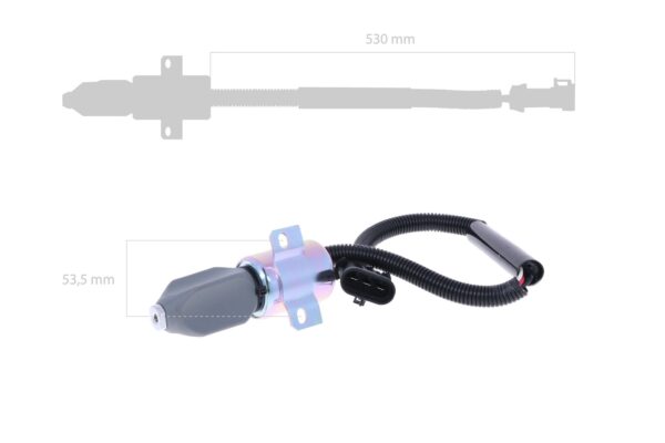 Solenoide di arresto 12V Kubota, Volvo, Takeuchi, Etc., - immagine 2