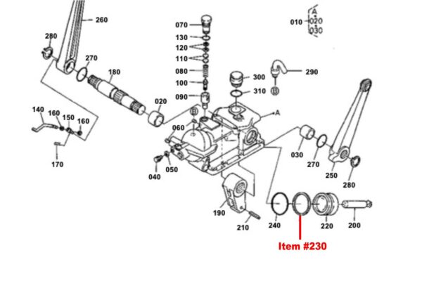 Anello di supporto del cilindro di sollevamento Kubota B-Serie, F-Serie - immagine 3