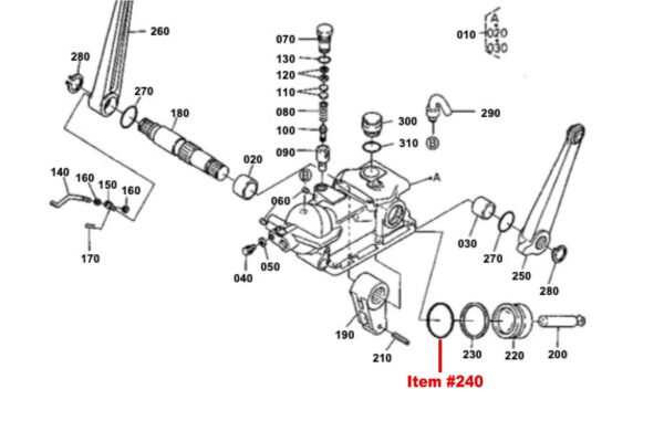 Cilindro di sollevamento con O-ring Kubota B, GB, M, RW-Types, TYM T410, Kioti / Daedong L1901, LB1914, - immagine 4