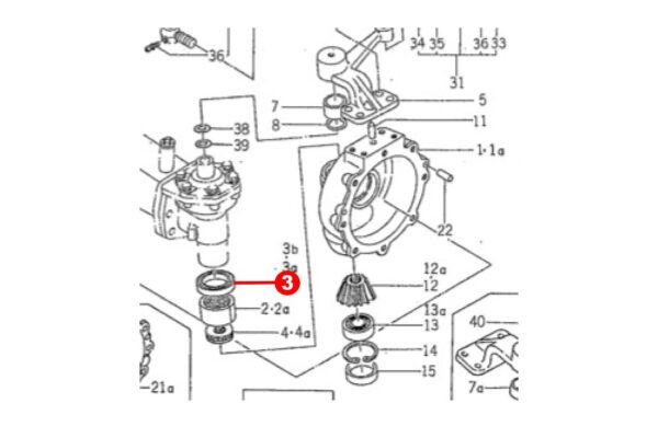 Fuseekeerring Iseki TL1900, TL2300, TL2500, TU1700 - immagine 5