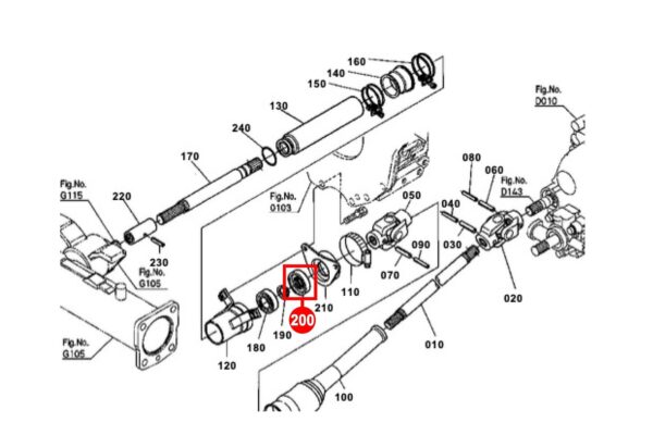 Guarnizioni 4WD albero motore Kubota B-types - immagine 6