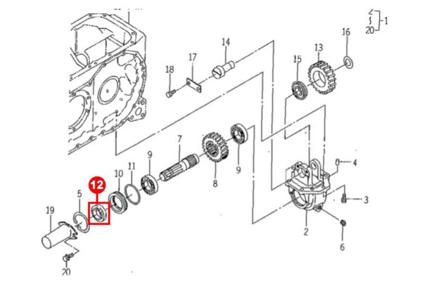 Anello di tenuta con bussola interna in acciaio per presa di forza centrale Iseki TA, TD, TE, TG TK, TLE-TYPES, 5035 Bolens, Massey Ferguson 1165, 1240, 1250, 1260, 1547, 1747, - immagine 5