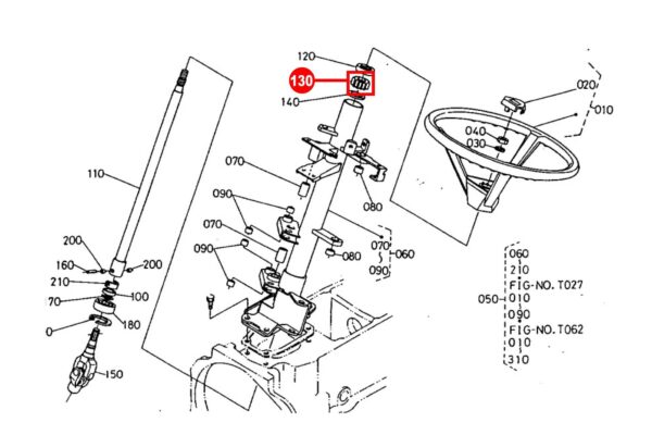 Gomma per piantone dello sterzo Kubota L1, L-Tipi - immagine 4