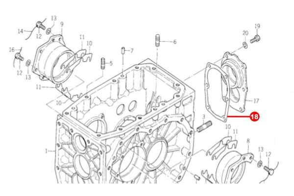 Guarnizione coperchio presa di forza Iseki TE3210, Bolens G212, G214 - immagine 2