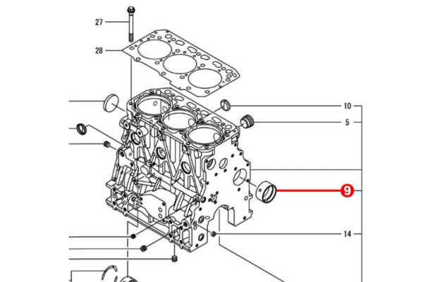 Boccola dell'albero a camme STD Yanmar 3TN75/78/82/84, 3TNB80/82/84, 3TNC78/80/88, 3TNE78/82/84/88, 3TNS84, 3TNV82/84/86/88, 4TN82/84, 4TNA78, 4TNC88, 4TNE84/88, 4TNV84/86/88, - immagine 3