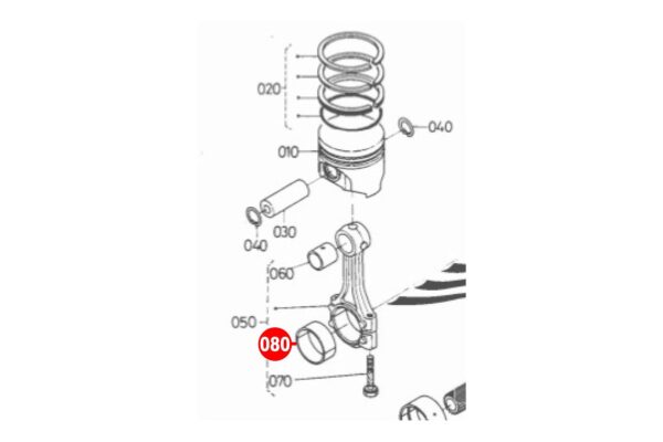 Set cuscinetti di biella STD Kubota Z400, Z402, Z430, Z482, Z602, Aixam - immagine 3