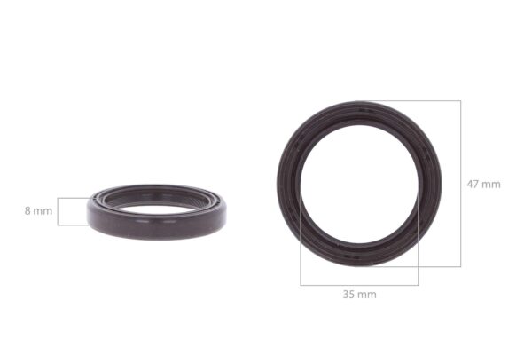 Guarnizioni albero (anteriore) Kubota D600, D640, D662, D722, D782, D902, Z400, Z402, Z430, Z482, Z602, - immagine 2