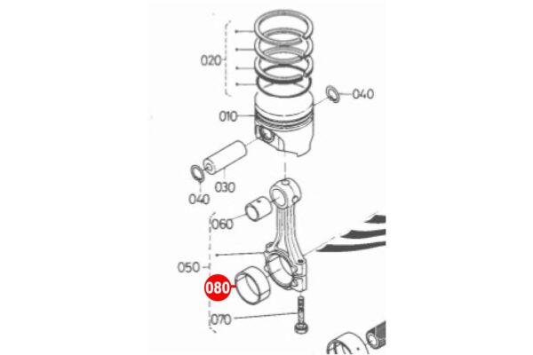 Set cuscinetti di biella STD Kubota D600, D602, D640, D662, D722, D782, D902, - immagine 2