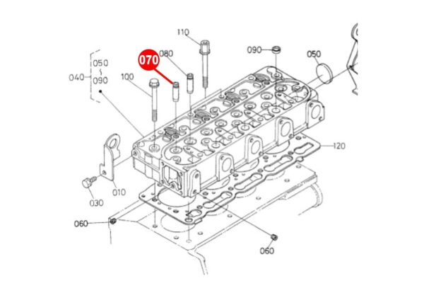 Valvola guida (di aspirazione) Kubota D905, D1005, D1105, D1305, DF1005, E75N, E75NB3, EA300, EA330, V1305, V1505, V3300, V3307, V3600, V3800, WG1005, WG1605, - immagine 5