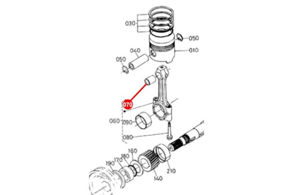 Boccola Biella STD Kubota D1100, D1101, D1102, D1301, D1302(IDI), D1402(IDI), DH1100, DH1101, DM1102, S2200, S2600, S2800, V1501, V1502, V1701, V1702, V1902, Z650, Z750, Z751, Z851, - immagine 3