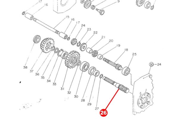 Albero cardanico Yanmar YM110, YM1510 - immagine 4