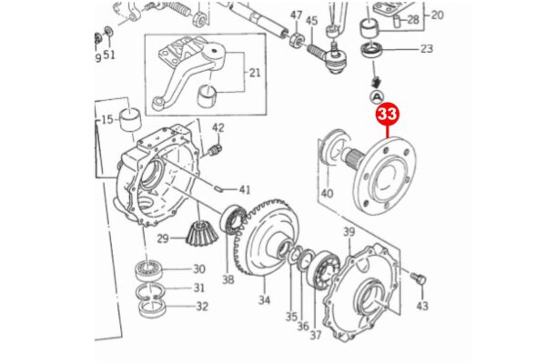 Fuso a snodo Assale anteriore 4WD Iseki TE-TL-, Tu-Tipi 3025, Bolens G274, 2704, - immagine 7