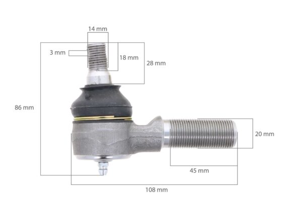 Testa Tirante destro Kubota L-, L1-Types - immagine 2
