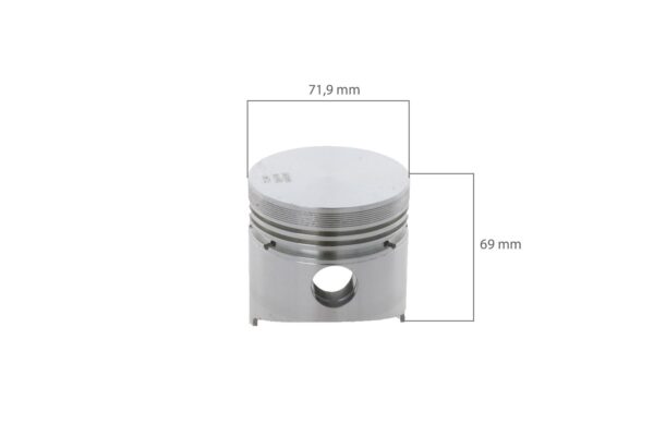 Pistone Yanmar 69mm YM169, YM180, YM186, YM187, YM1401, YM1410, YM1502, YM1510, F15 - immagine 2