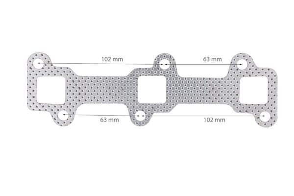 Guarnizione collettore di scarico Mitsubishi MVL3E, L3A, L3C, L3E, L3E2, Captain, Startrac, Etc - immagine 2