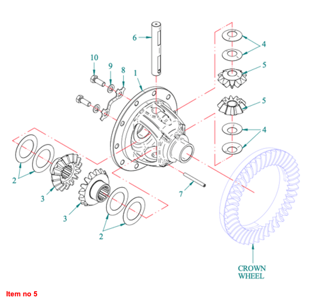 Ingranaggio parte posteriore differenziale Captain 273, Startrac 273,