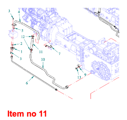 Tubo flessibile di aspirazione in gomma per idraulica Captain 273, Startrac 273,