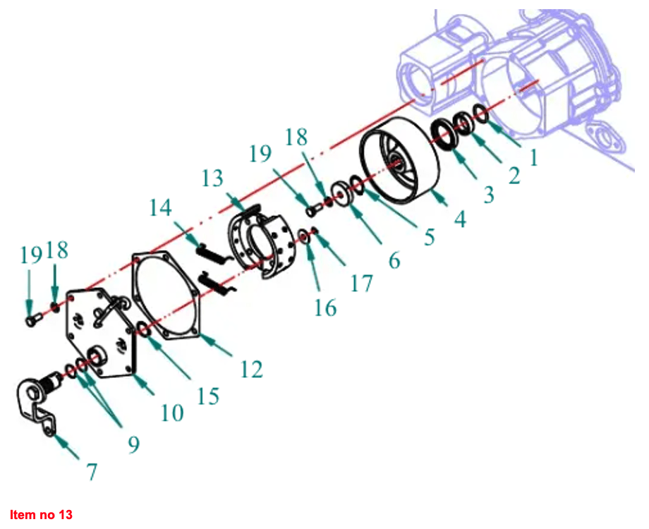 Ceppo del freno Captain 200DI, 250DI, 260, 273, 280, 280DX, (vecchia versione)