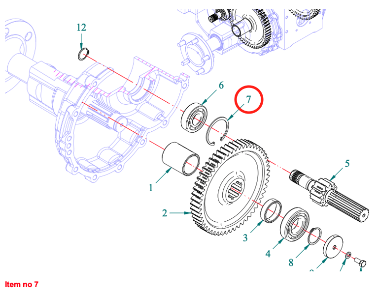 Anello di sicurezza interno Ø62x2 Captain Startrac, Antonio Carraro, Agritech, Etc.,