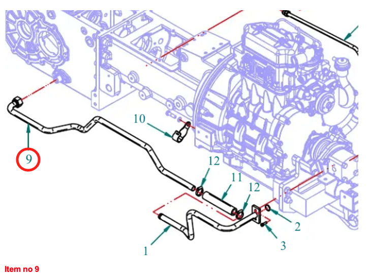 Tubo di aspirazione (grande) Hydrauliek Captain 250DI, 260, 280, 280DX,