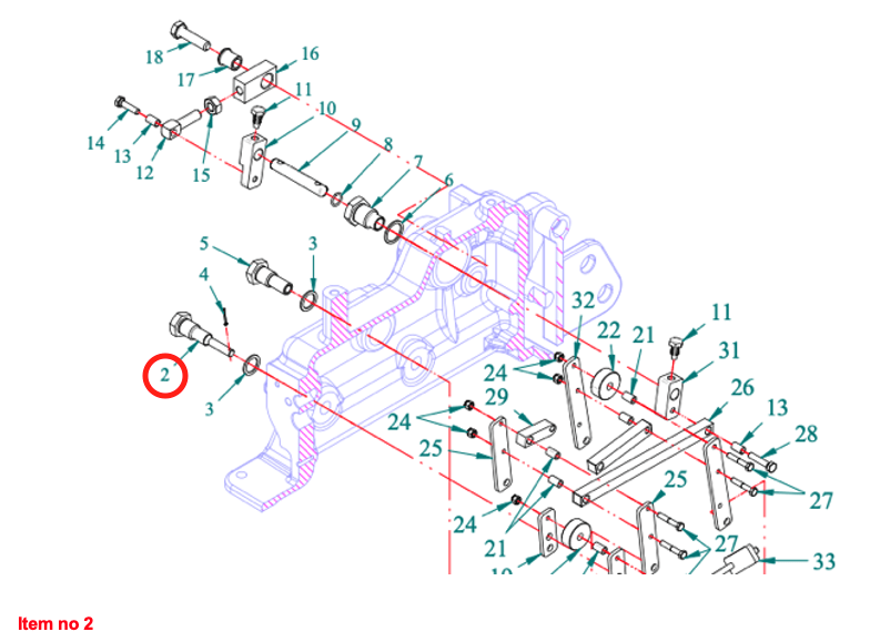 Vite speciale (grande) dispositivo di sollevamento Captain 273, Startrac 273,