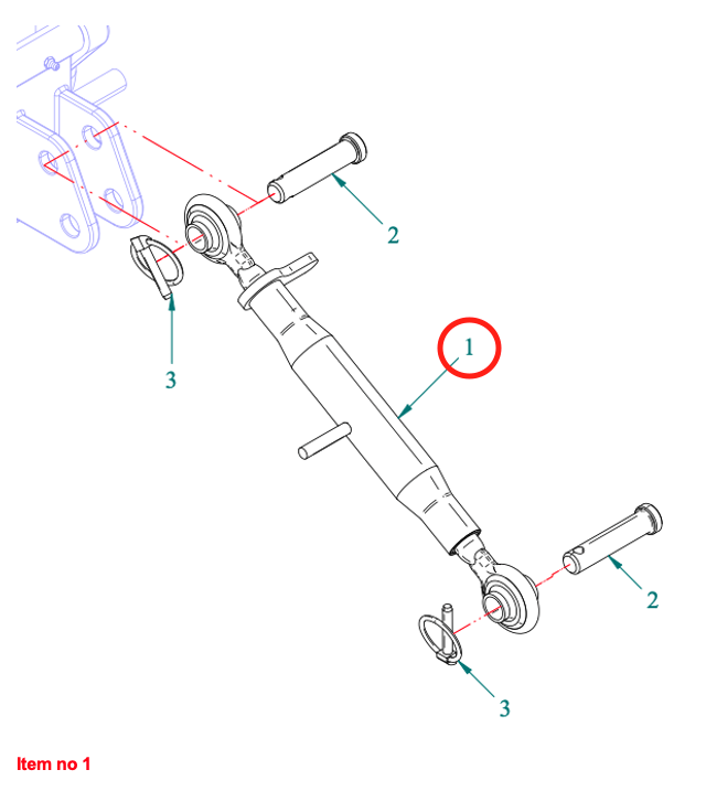 Barra di accoppiamento superiore Captain 273, Startrac 273,