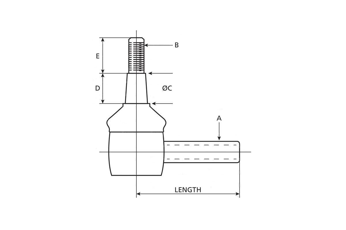 Testa Tirante Sterzo  (Lunghezza 101 mm) Landini, MF