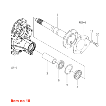 Bullone ruota Iseki (Posteriore) TA, TF, TG, TH, TK, TLE, TM, TU, Massey Ferguson, 