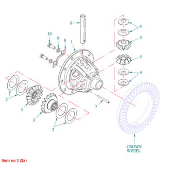 Ingranaggio 10T differenziale (Parte posteriore) Captain 273, Startrac 273, 