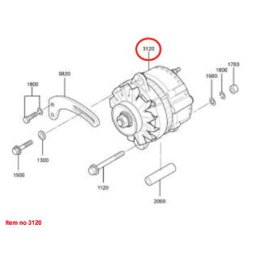 Alternatore 12V 40 Amp Captain 223, Startrac 22, 223, Antonio Carraro 22M, Solis 20, Mitsubishi MVL3E, L2E, L3E, Etc., 