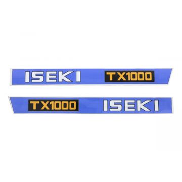 Set Adesivi decalcomania cofano Iseki TX1000