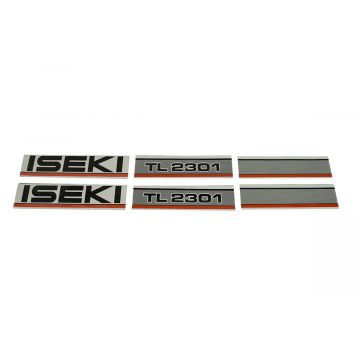 Set Adesivi decalcomania cofano Iseki TL2301