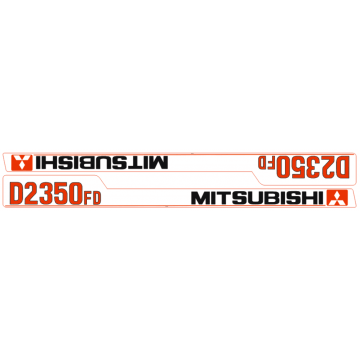 Set Adesivi decalcomania cofano Mitsubishi D2350