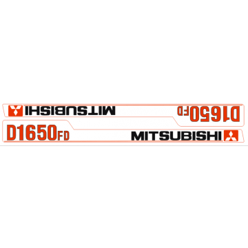 Set Adesivi decalcomania cofano Mitsubishi D1650