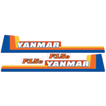 Set Adesivi decalcomania cofano Yanmar F15
