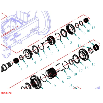 Cuscinetto aghi 20x27x30mm Captain 200DI, 250DI, 260, 273*, 280, 280DI,