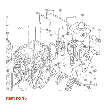 Coperchio presa di forza Iseki TU-, TX-types, Bolens G-, H-, TX-types, Massey Ferguson 1120