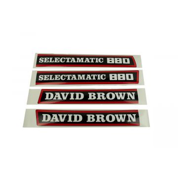 Adesivi decalcomania cofano David Brown 880 Selectamatic