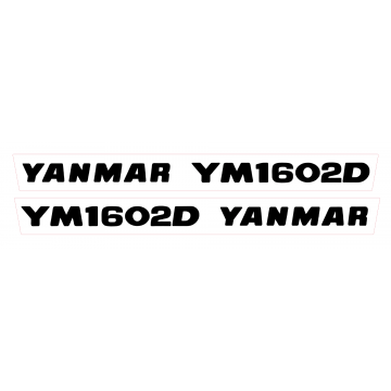 Set Adesivi decalcomania cofano Yanmar YM1602