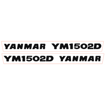 Set Adesivi decalcomania cofano Yanmar YM1502