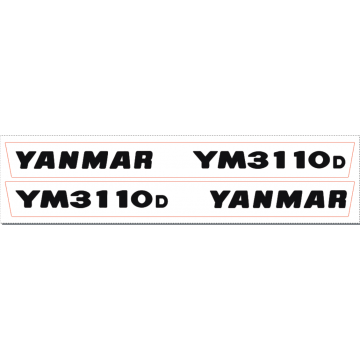 Set Adesivi decalcomania cofano Yanmar YM3110